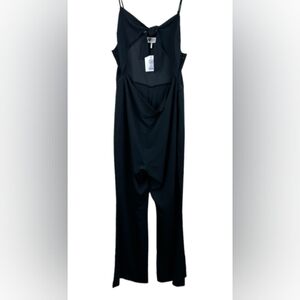 NWT Lita By Ciara Revolve Tie Front Cut Out Jump Suit Black Size M